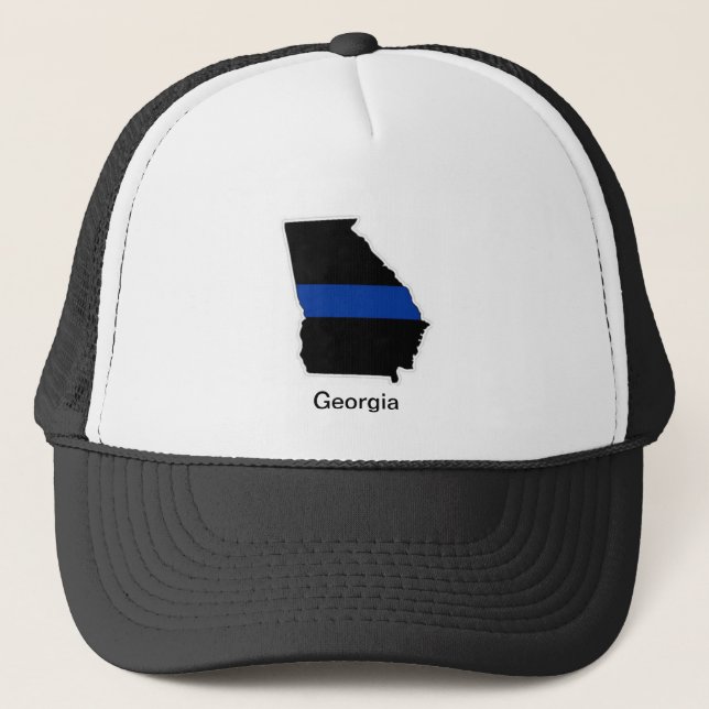 Casquette mince de camionneur de la Géorgie Blue (Devant)