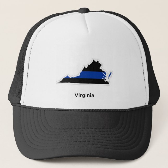 Casquette mince de camionneur de la Virginie Blue (Devant)