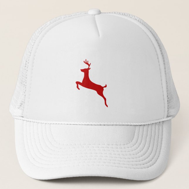 Casquette Minimalist Reindeer Christmas Trucker Hat - Festiv (Devant)