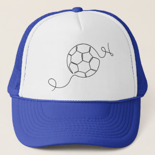 Casquette Minimalist Soccer Ball Line Art Modern Football