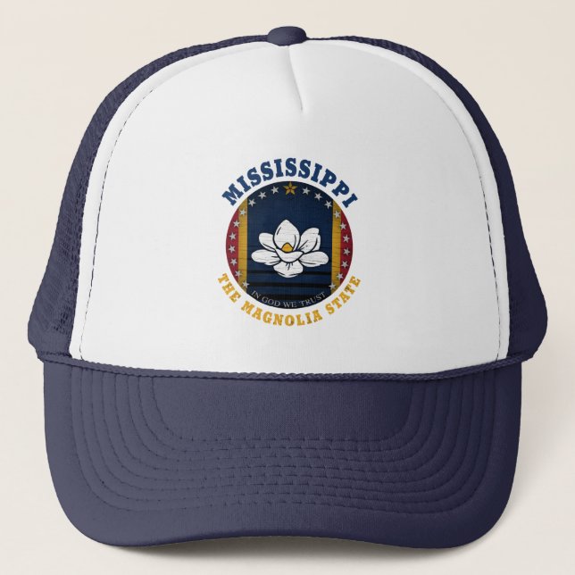 CASQUETTE MISSISSIPPI MAGNOLIA STATION FLAG TRUCKER HAT (Devant)