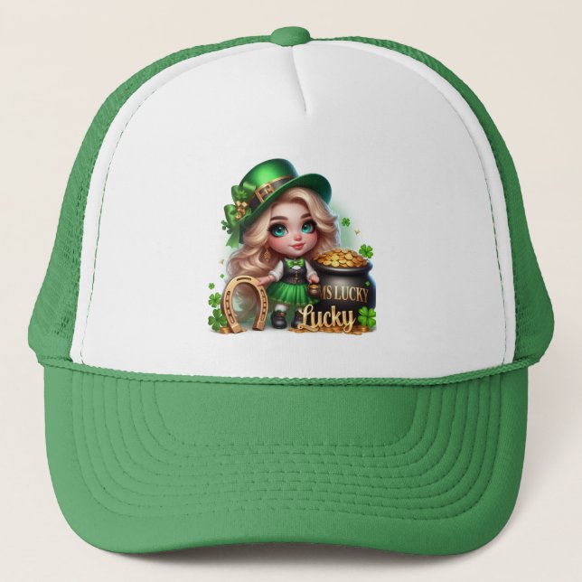 Casquette Mme Lucky St Patrick's Day Leprechaun (Devant)