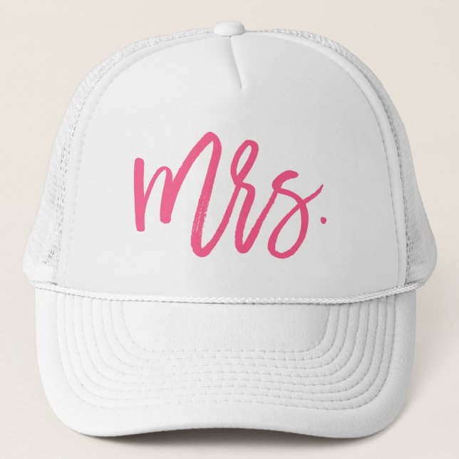 Casquette Mme Pink Chic Script (Devant)