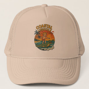 Casquette Mode de vie côtier Alligator Surfer   Plage Rétro