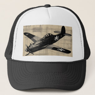 Casquette Modèle de dessin au crayon du plan de combat 2ème 