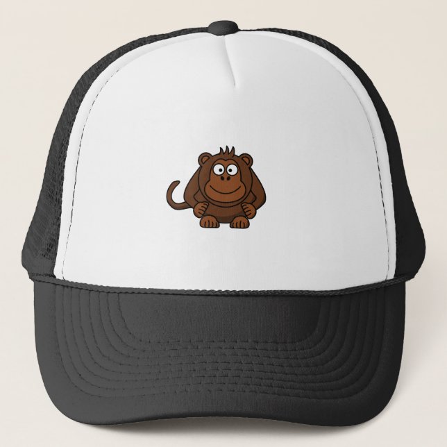 Casquette Modèle mignon de singe de bande dessinée (Devant)