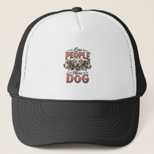 Casquette Moins de gens plus de chien Design vintage pour am