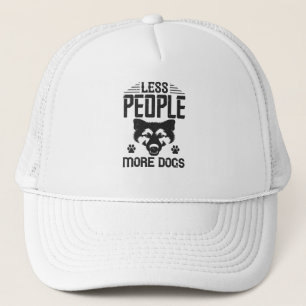 Casquette Moins de gens Plus de chiens