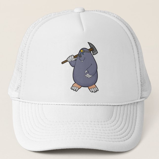 Casquette Mole comme fermier avec Pickaxe & Spotlight (Devant)