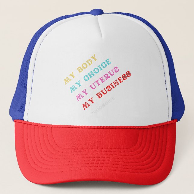 Casquette Mon choix corporel Uterus Business Women (Devant)