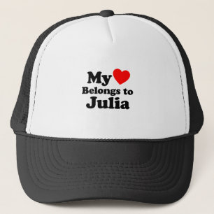 Casquette Mon coeur appartient à Julia