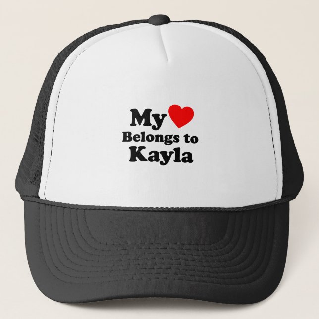 Casquette Mon coeur appartient à Kayla (Devant)