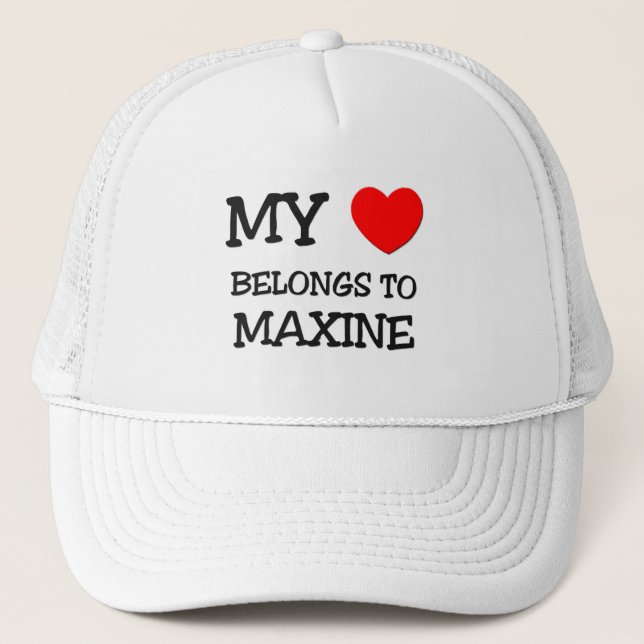 Casquette Mon coeur appartient à MAXINE (Devant)