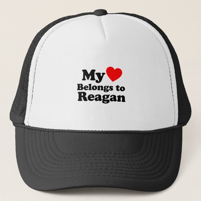 Casquette Mon coeur appartient à Reagan (Devant)