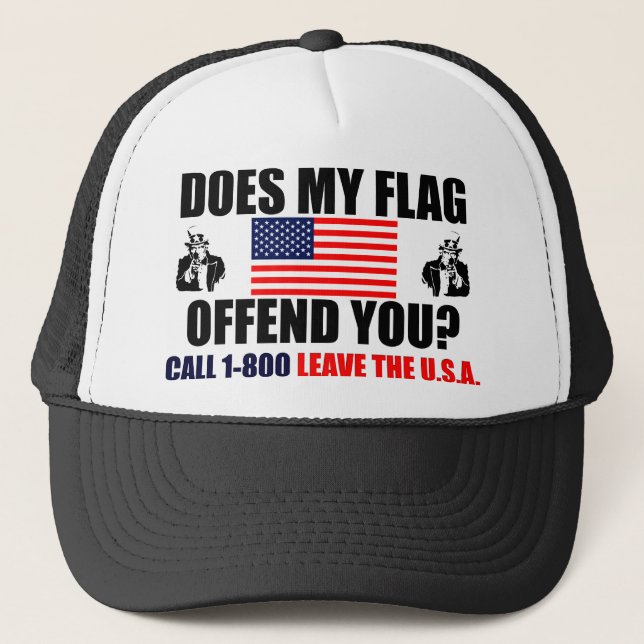 Casquette Mon drapeau vous offense-t-il ? (Devant)