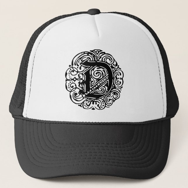 Casquette Monarchie Noir "D" (Devant)