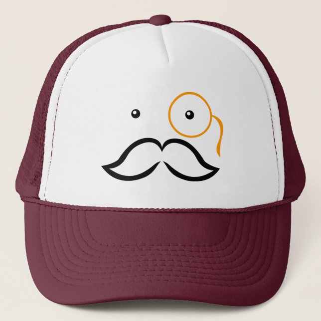 Casquette Monocle et Moustache (Devant)