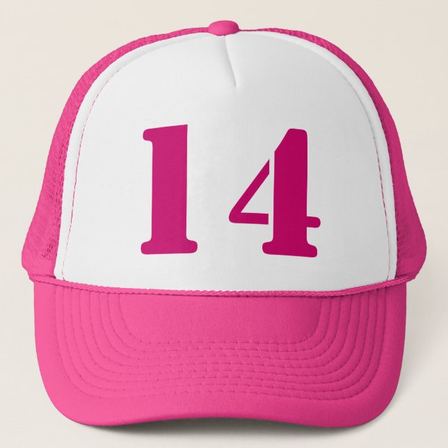 Casquette Monograma d'ordre personnel dans nombre 14 blanc (Devant)