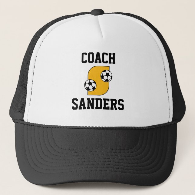 Casquette Monogramme de la lettre S en or du football (Devant)