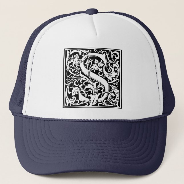 Casquette Monogramme initiale lettre S (Devant)