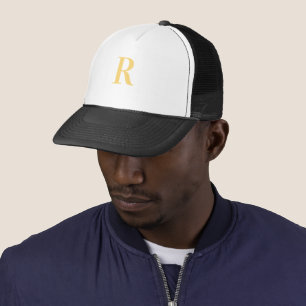 Casquette Monogramme Noir Or