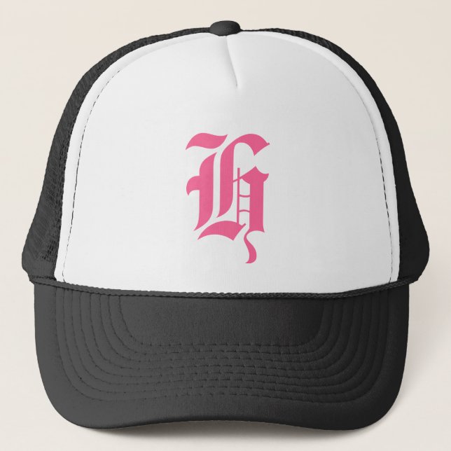 Casquette Monogramme rose H (Devant)