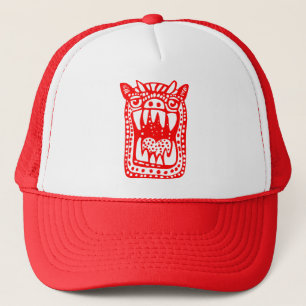 Casquette Monstre d'horreur - Rouge