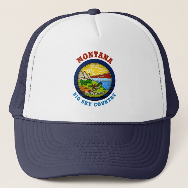 CASQUETTE MONTANA BIG SKY STAT FLAG TRUCKER HAT (Devant)