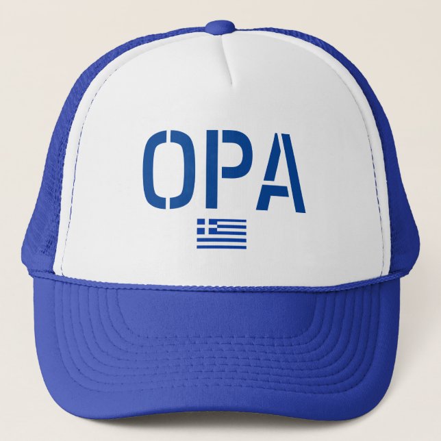 Casquette Montrez votre fierté grecque avec notre Opa drapea (Devant)