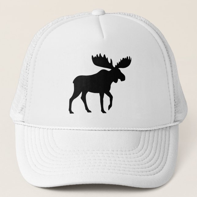 Casquette Moose Silhouette Faune Animaux sauvages Wilderness (Devant)