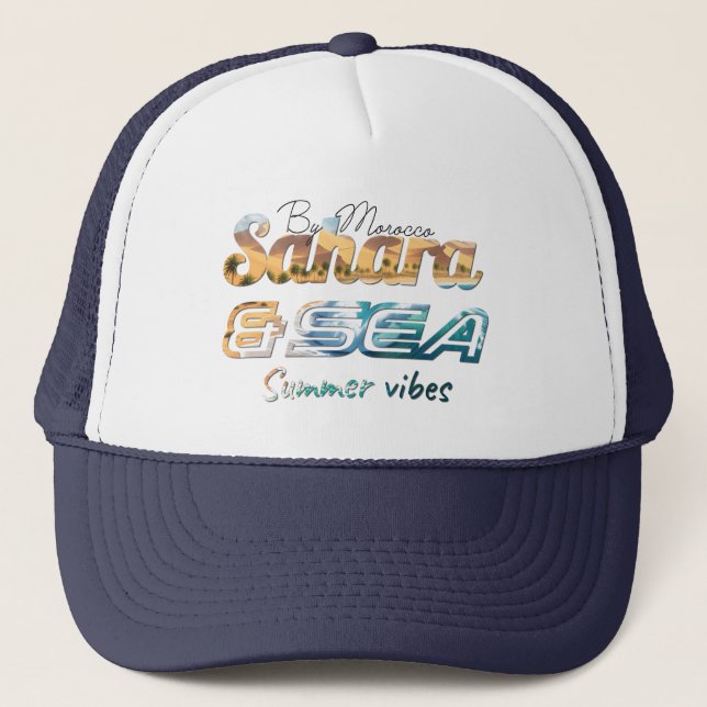Casquette Morocco Sahara & Sea Summer Vibes Design (Devant)