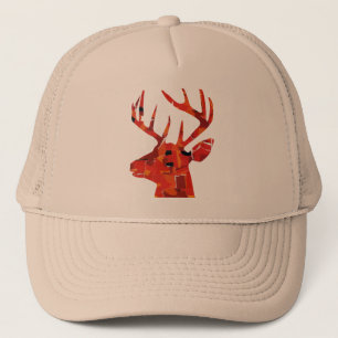 Casquette Mosaïque de silhouette de tête de cerf