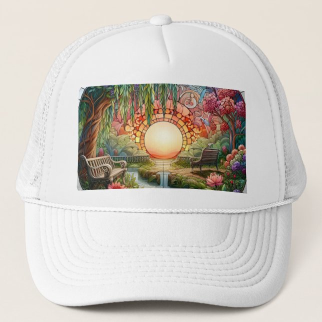Casquette Mosaïque en verre tendu du parc enchanté (Devant)