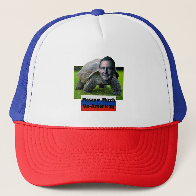 Casquette Moscow Mitch est non-américain, tortue, drapeau, Z (Devant)