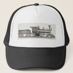Casquette Moteur à vapeur gris rail Vintage
