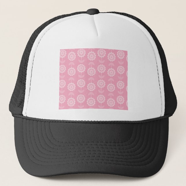Casquette Motif Art Abstrait rose Fleurs florales (Devant)