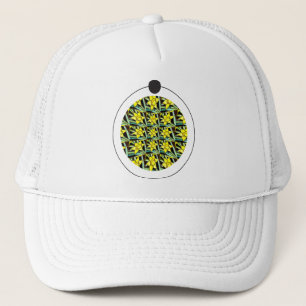 Casquette Motif de fleurs précieuses jaunes