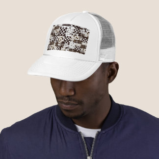 Casquette Motif de puzzle blanc complet Trucker Hat