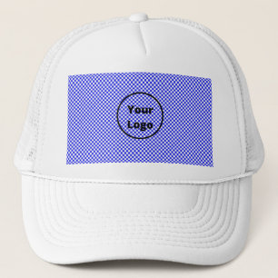 Casquette Motif de tableau à chèques bleu et blanc