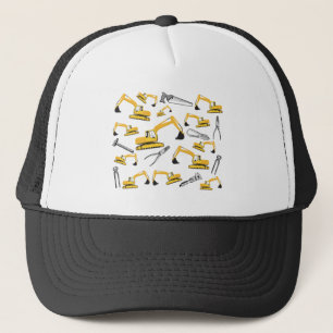 Casquette Motif des camions et des outils de construction de