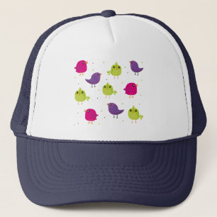 Casquette Motif d'oiseaux mignons colorés