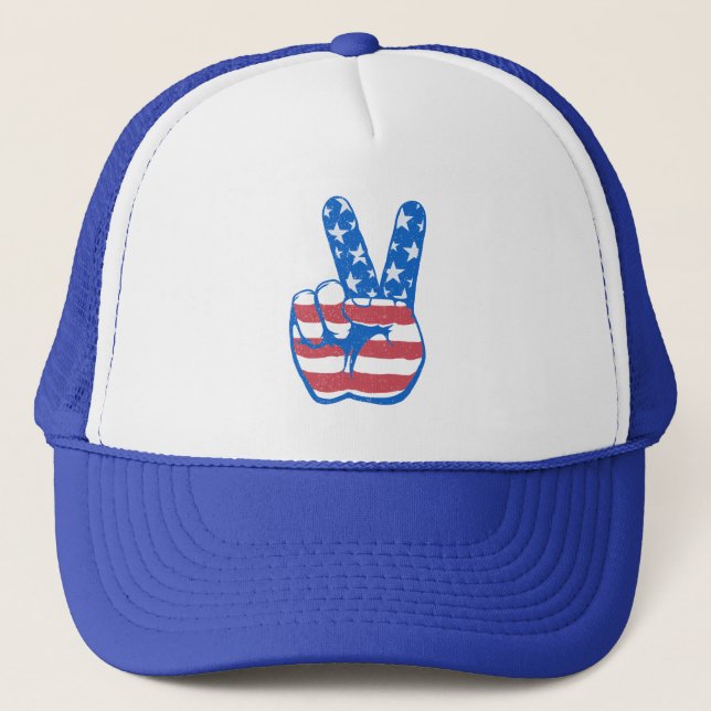 Casquette Motif du drapeau américain de la paix (Devant)