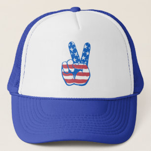 Casquette Motif du drapeau de l'Amérique de la paix