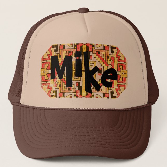 Casquette Motif et nom de la tribu ou de l'ethnie géométhéri (Devant)