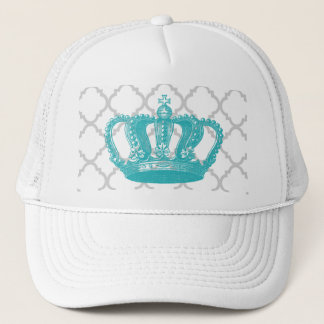 CASQUETTE MOTIF GRIS DE LA COURONNE VINTAGE GIRLY QUATREFOIL