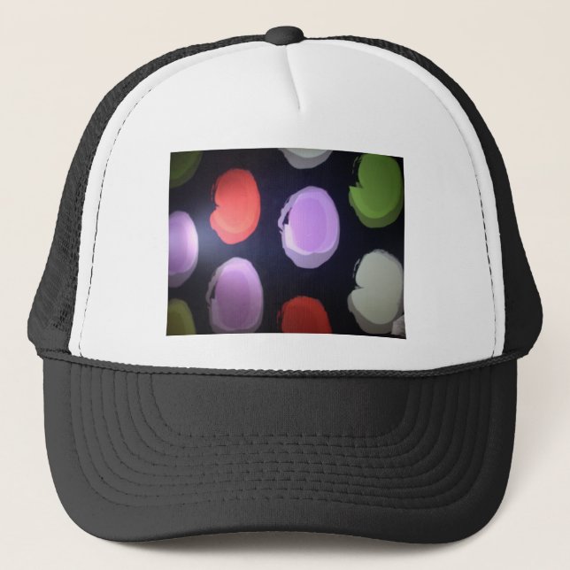 Casquette Motif moderne coloré Polka Point Art Imprimer (Devant)