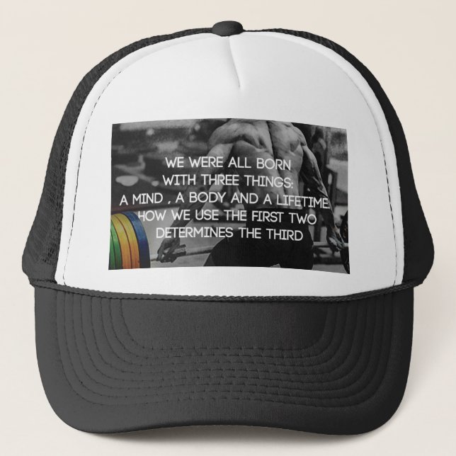Casquette Motivation de l'entraînement pour le "soulèvement  (Devant)