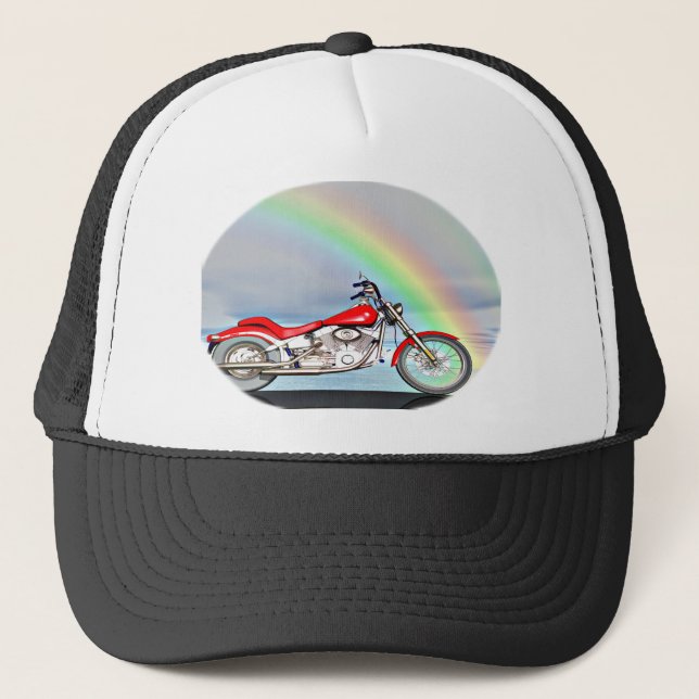 Casquette Moto et arc-en-ciel (Devant)