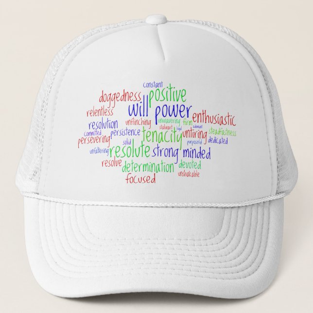 Casquette Mots motivationnels pour le Nouvel An, attitude po (Devant)