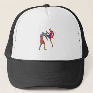 Casquette Muay chasseur thaï en aquarelle